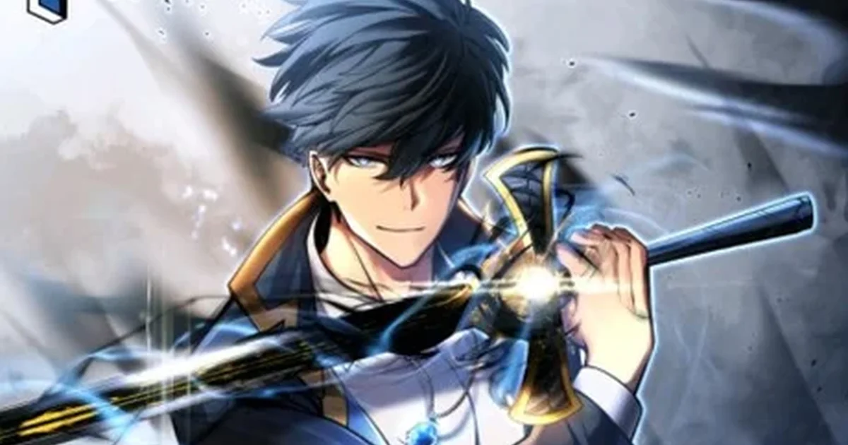 Jin Runcandel in Runcandel clan uniform gripping his sword, official cover art for Swordmaster's Youngest Son